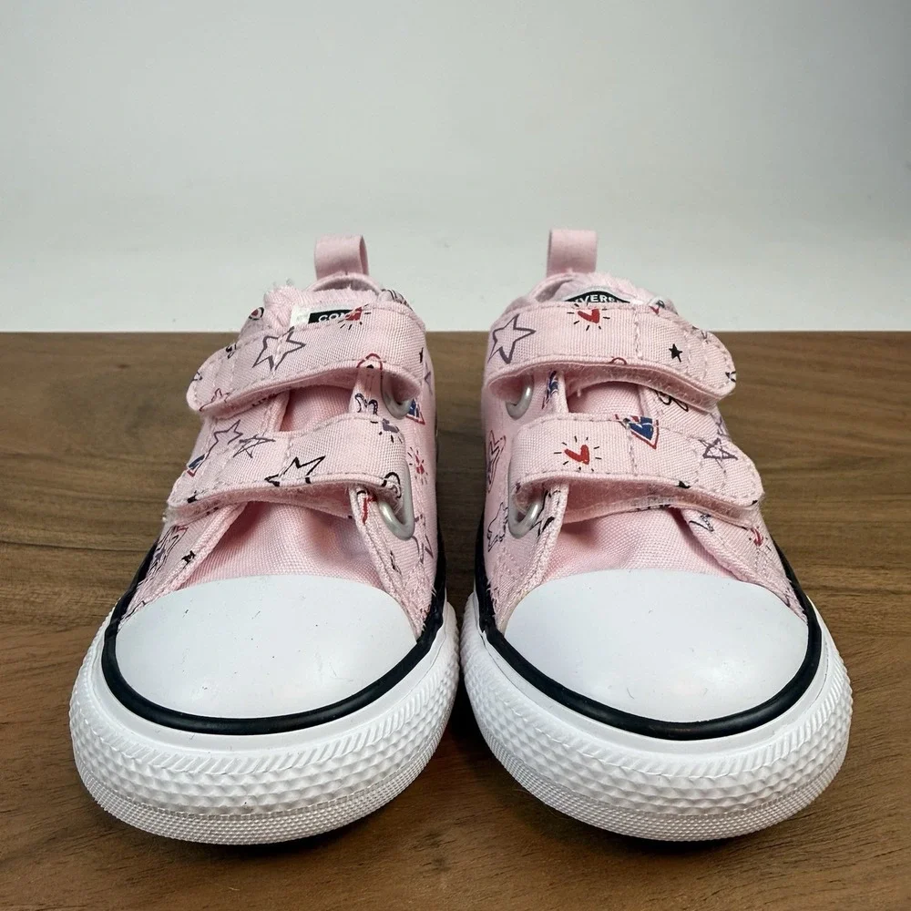 New Little Kids‎ Converse Chuck Taylor All Star 2V OX Pink Sneakers Size 7 C